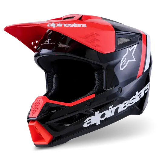 Casco Alpinestars SM3 ECE06/DOT Radium Black/Red Fluo/White