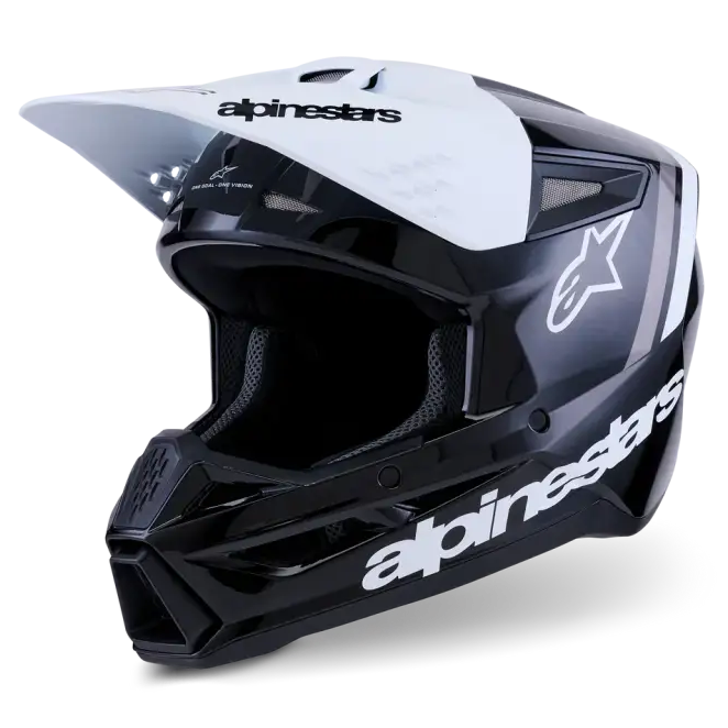 Casco Alpinestars SM3 ECE06/DOT Radium Black/White/Gray Glossy