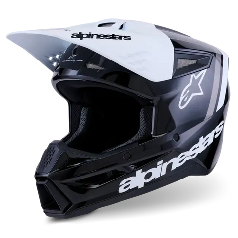 Casco Alpinestars SM3 ECE06/DOT Radium Black/White/Gray Glossy