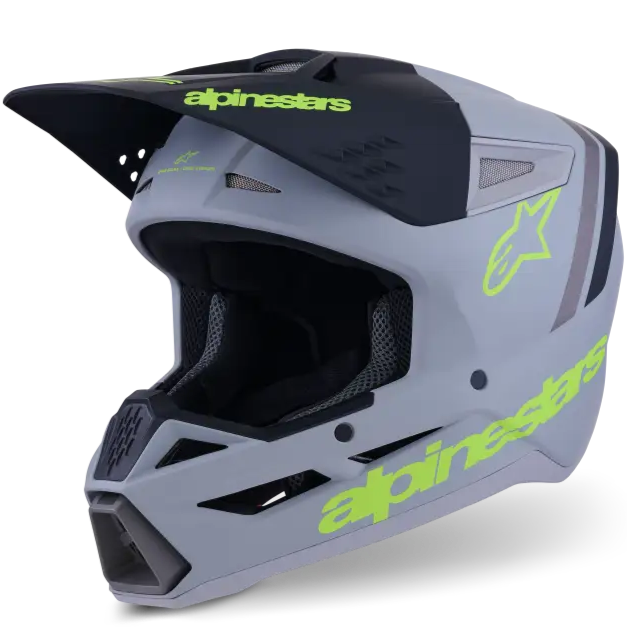 Casco Alpinestars SM3 ECE06/DOT Radium Gray/Black/Yellow