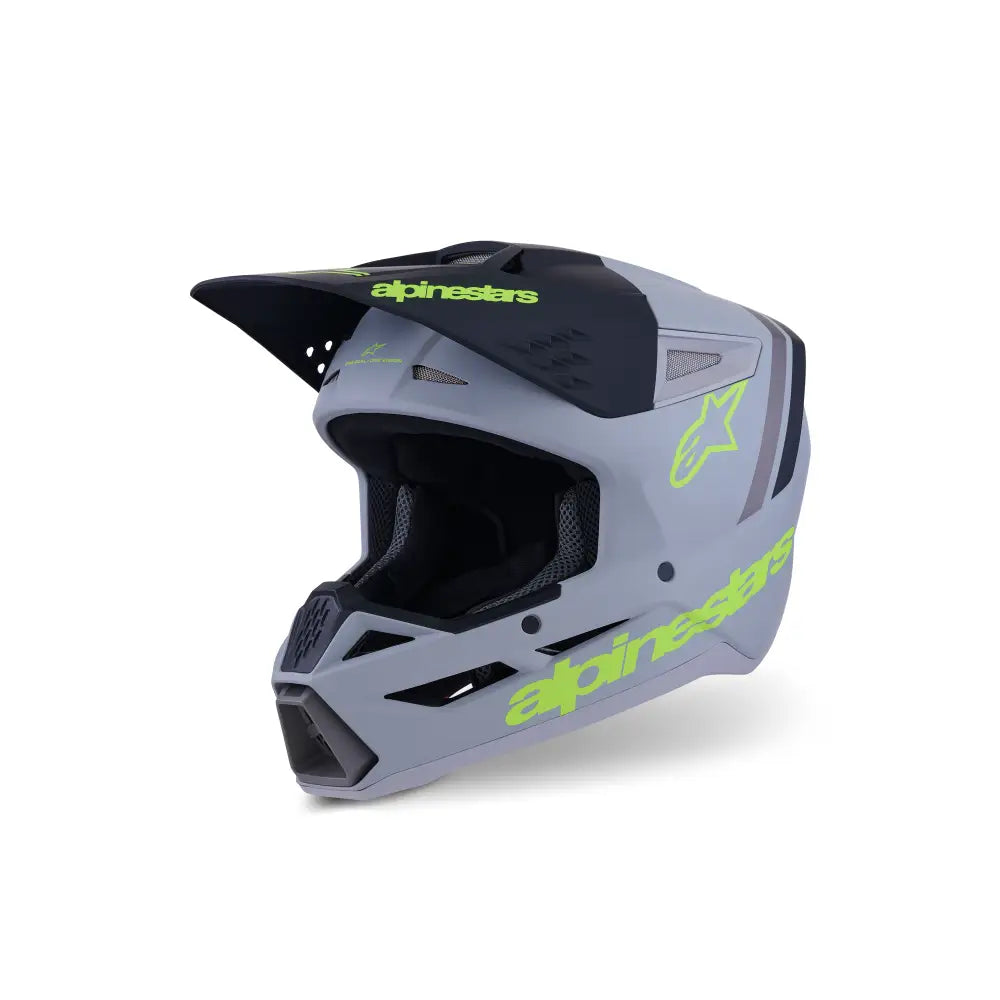 Casco Alpinestars SM3 ECE06/DOT Radium, Gray/Black/Yellow Fluo Matt
