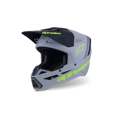 Casco Alpinestars SM3 ECE06/DOT Radium, Gray/Black/Yellow Fluo Matt