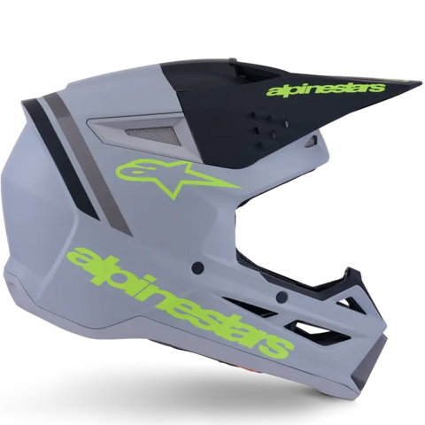 Casco Alpinestars SM3 ECE06/DOT Radium, Gray/Black/Yellow Fluo Matt