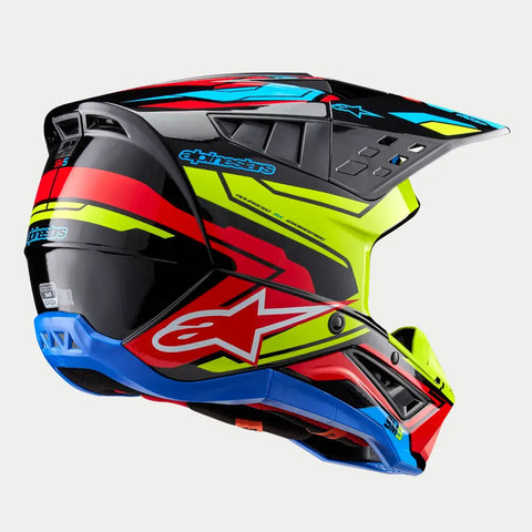 Casco Alpinestars SM5 Action 2 Black/Yellow Fluo/Bright Red Glossy