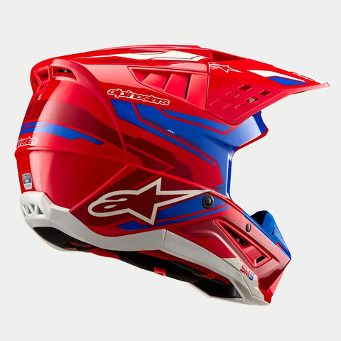Casco Alpinestars SM5 Action 2 Bright Red/Blue Glossy