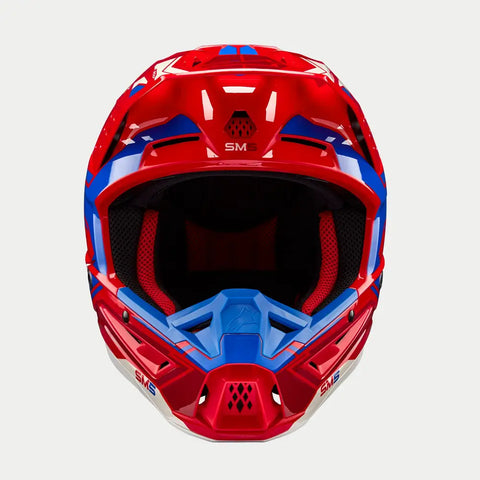 Casco Alpinestars SM5 Action 2 Bright Red/Blue Glossy