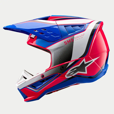Casco Alpinestars SM5 Sail White/Diva Pink/Enamel/Blue Glossy