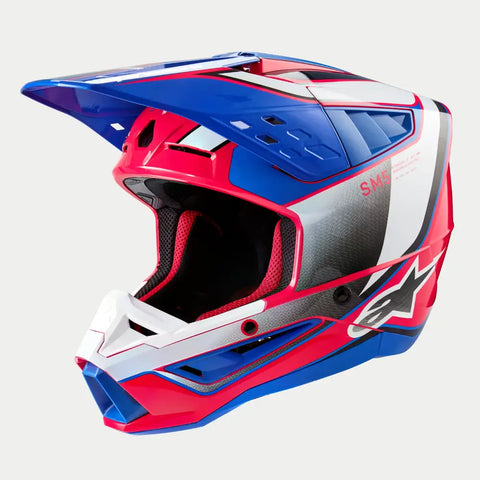 Casco Alpinestars SM5 Sail White/Diva Pink/Enamel/Blue Glossy