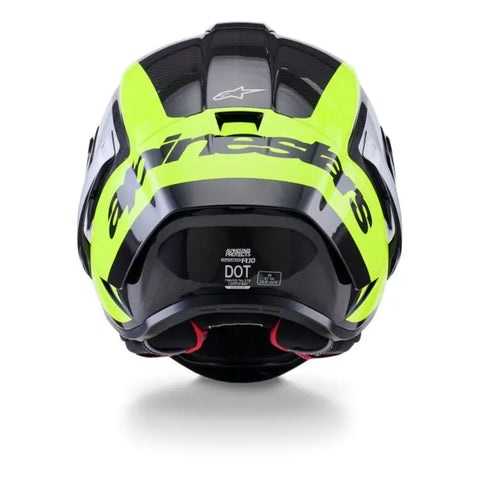 Casco Alpinestars Supertech R10 Arius Black/Silver/Yellow Fluo Glossy