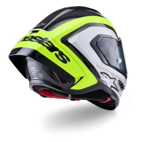 Casco Alpinestars Supertech R10 Arius Black/Silver/Yellow Fluo Glossy