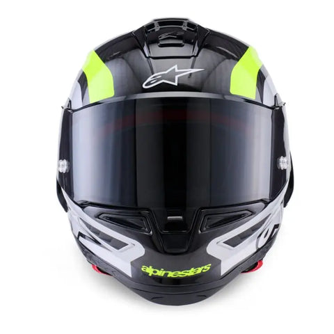 Casco Alpinestars Supertech R10 Arius Black/Silver/Yellow Fluo Glossy