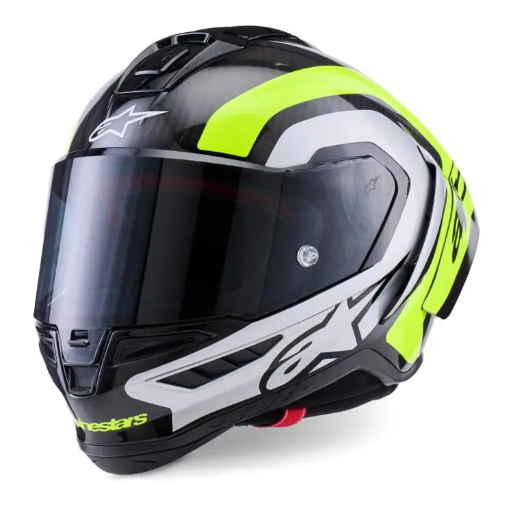 Casco Alpinestars Supertech R10 Arius Black/Silver/Yellow Fluo Glossy