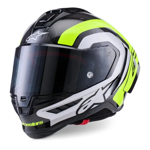 Casco Alpinestars Supertech R10 Arius Black/Silver/Yellow Fluo Glossy