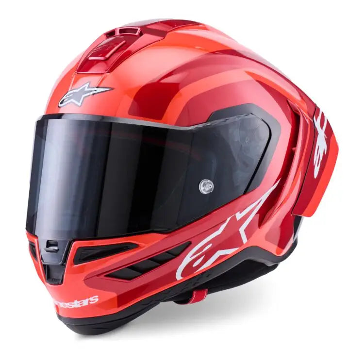 Casco Alpinestars Supertech R10 Arius Black/White/Double Red Glossy