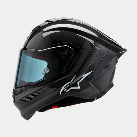 Casco Alpinestars Supertech R10 Solid Black Carbon Matte & Glossy