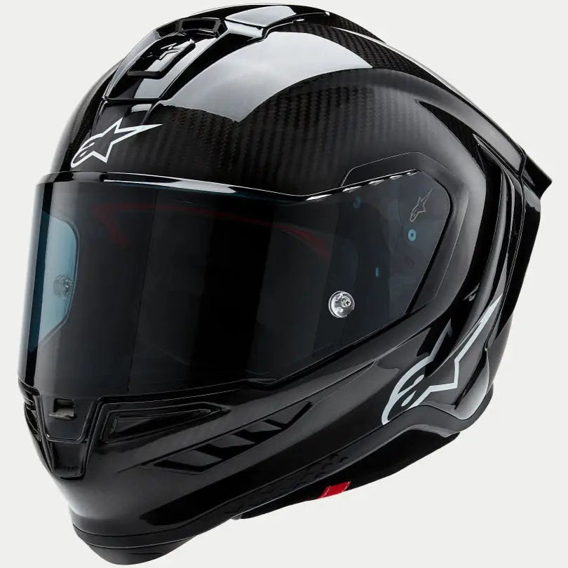 Casco Alpinestars Supertech R10 Solid Black Carbon Matte & Glossy