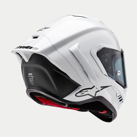 Casco Alpinestars Supertech R10 Solid White Glossy/Black Matte