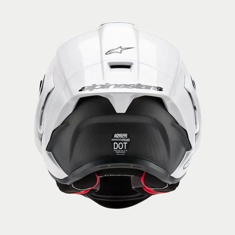 Casco Alpinestars Supertech R10 Solid White Glossy/Black Matte