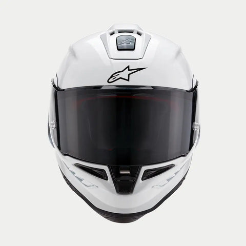 Casco Alpinestars Supertech R10 Solid White Glossy/Black Matte