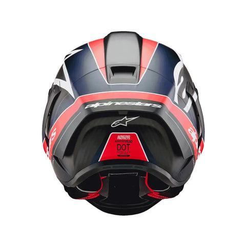 Casco Alpinestars Supertech R10 Team Black/Carbon Red Fluo/Blue Matte