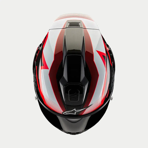 Casco Alpinestars Supertech R10 Team Black/Carbon Red/White Glossy