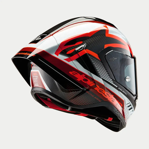 Casco Alpinestars Supertech R10 Team Black/Carbon Red/White Glossy