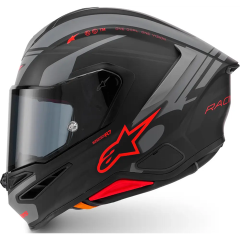 Casco Alpinestars Supertech R7 A-Core Black/Gray/Red Matte