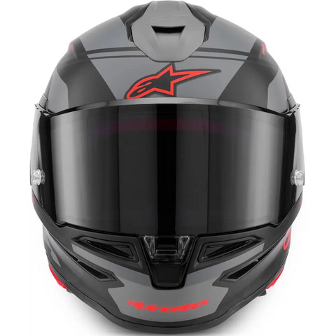 Casco Alpinestars Supertech R7 A-Core Black/Gray/Red Matte