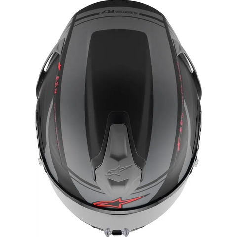 Casco Alpinestars Supertech R7 A-Core Black/Gray/Red Matte