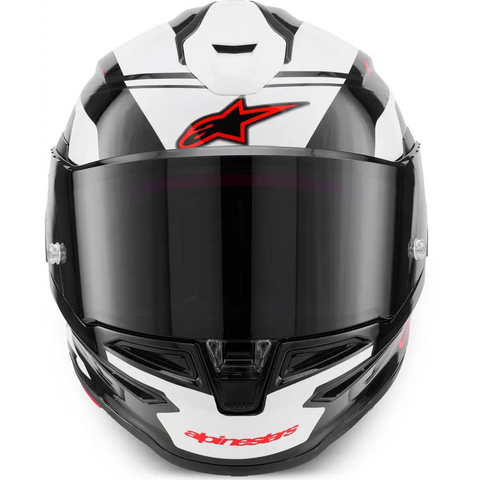 Casco Alpinestars Supertech R7 A-Core Black/White/Red Glossy