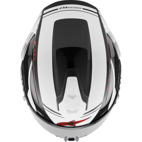 Casco Alpinestars Supertech R7 A-Core Black/White/Red Glossy