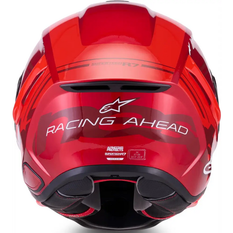 Casco Alpinestars Supertech R7 A-Core Red/White Glossy