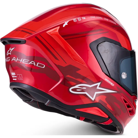 Casco Alpinestars Supertech R7 A-Core Red/White Glossy