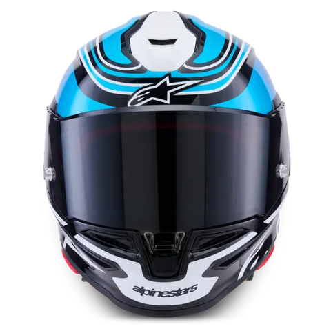 Casco Alpinestars Supertech R7 Zeal Black/Blue/Pink Fluo/White Glossy