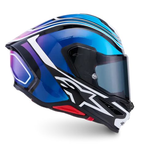 Casco Alpinestars Supertech R7 Zeal Black/Blue/Pink Fluo/White Glossy