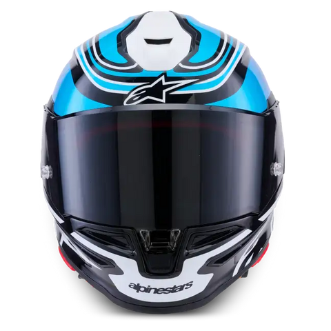Casco Alpinestars Supertech R7 Zeal Black/Blue/Pink Fluo/White Glossy