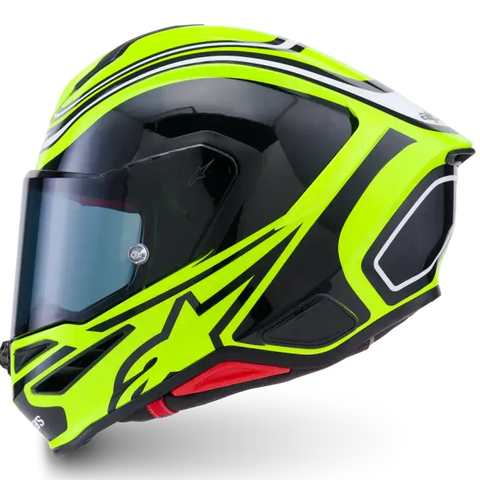 Casco Alpinestars Supertech R7 Zeal Yellow Fluo/Black/White Glossy