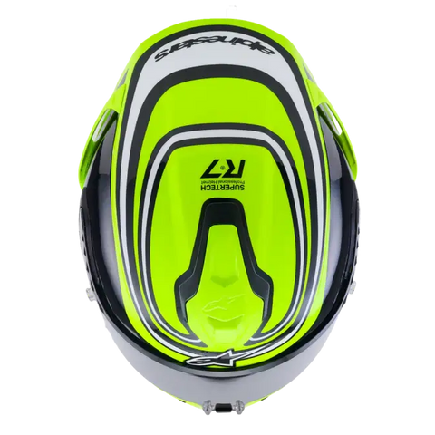 Casco Alpinestars Supertech R7 Zeal Yellow Fluo/Black/White Glossy