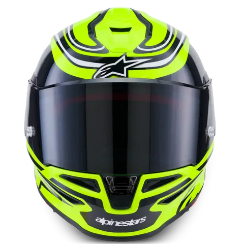 Casco Alpinestars Supertech R7 Zeal Yellow Fluo/Black/White Glossy