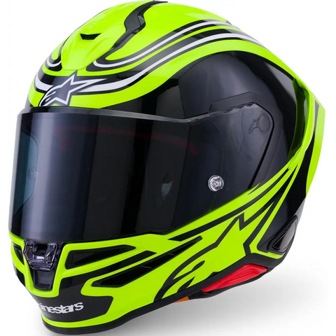 Casco Alpinestars Supertech R7 Zeal Yellow Fluo/Black/White Glossy