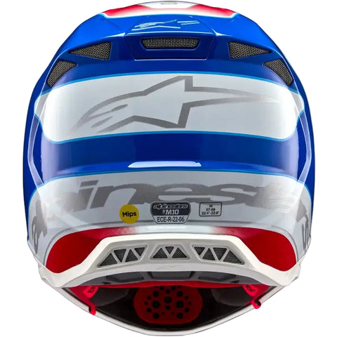 Casco Alpinestars Supertech S-M10 Aeon Bright Red/Blue Glossy