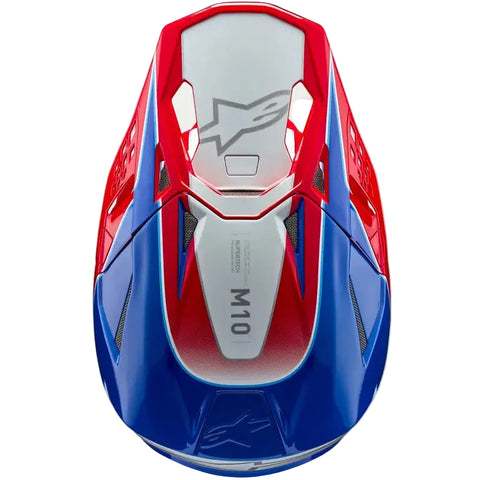 Casco Alpinestars Supertech S-M10 Aeon Bright Red/Blue Glossy