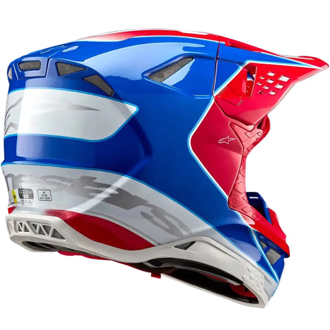 Casco Alpinestars Supertech S-M10 Aeon Bright Red/Blue Glossy