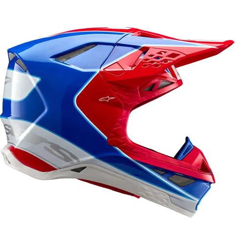 Casco Alpinestars Supertech S-M10 Aeon Bright Red/Blue Glossy