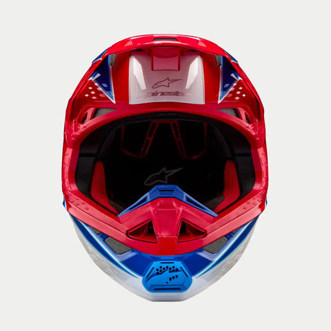 Casco Alpinestars Supertech S-M10 Aeon Bright Red/Blue Glossy