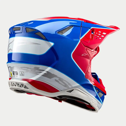 Casco Alpinestars Supertech S-M10 Aeon Bright Red/Blue Glossy