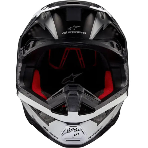 Casco Alpinestars Supertech S-M10 Ampress Black/White Matte