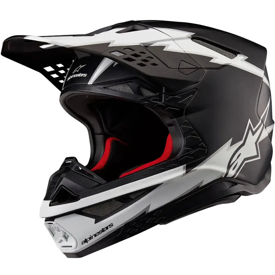 Casco Alpinestars Supertech S-M10 Ampress Black/White Matte