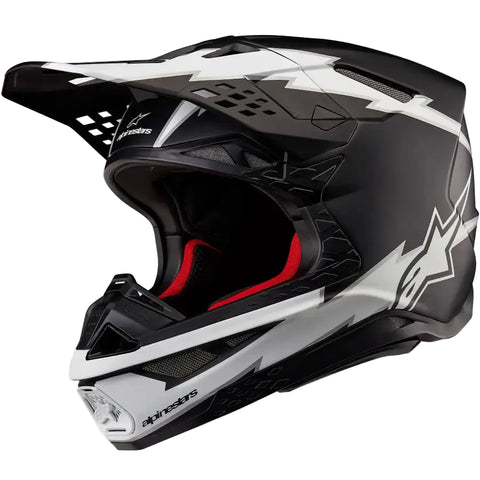 Casco Alpinestars Supertech S-M10 Ampress Black/White Matte