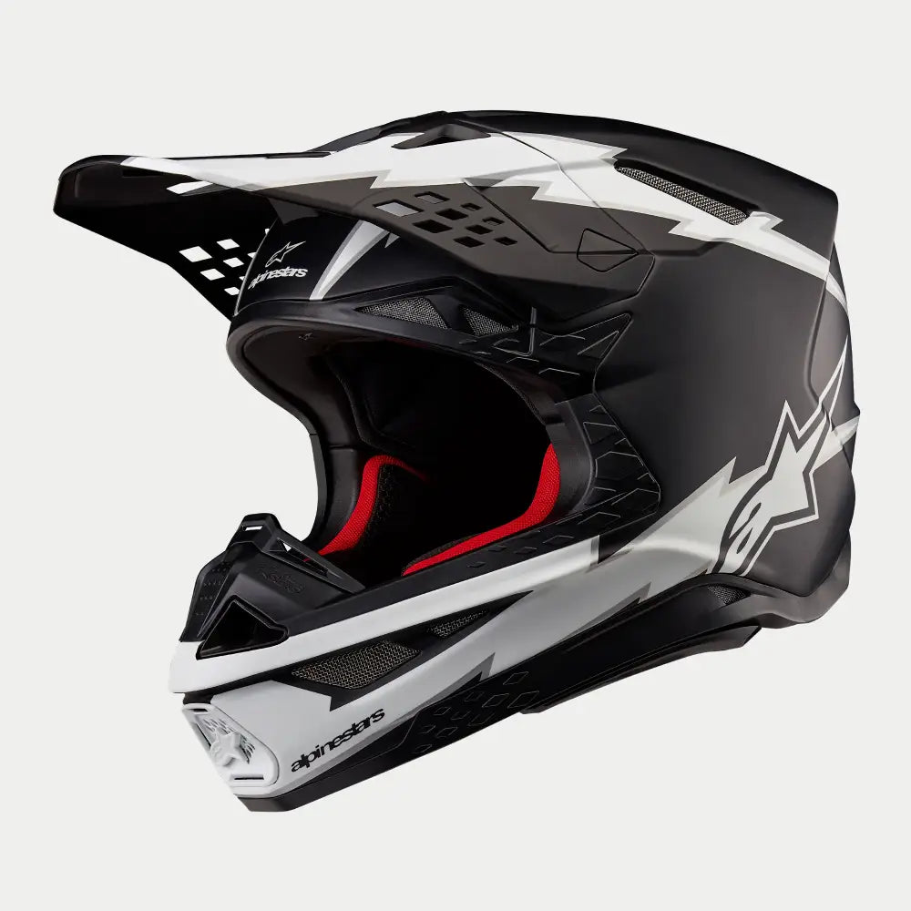 Casco Alpinestars Supertech S-M10 Ampress Black/White Matte